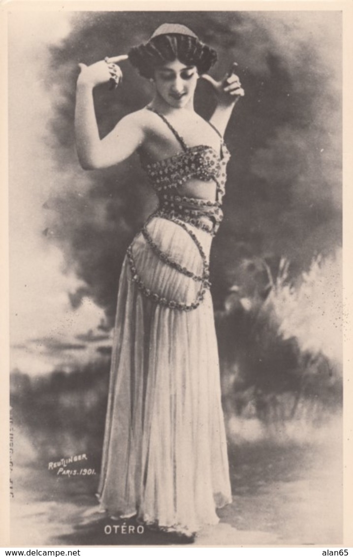 La Belle Otero Spanish Dancer Augustina Del Carmen Otero Iglesias C1900s/10s Vintage Postcard - Dance