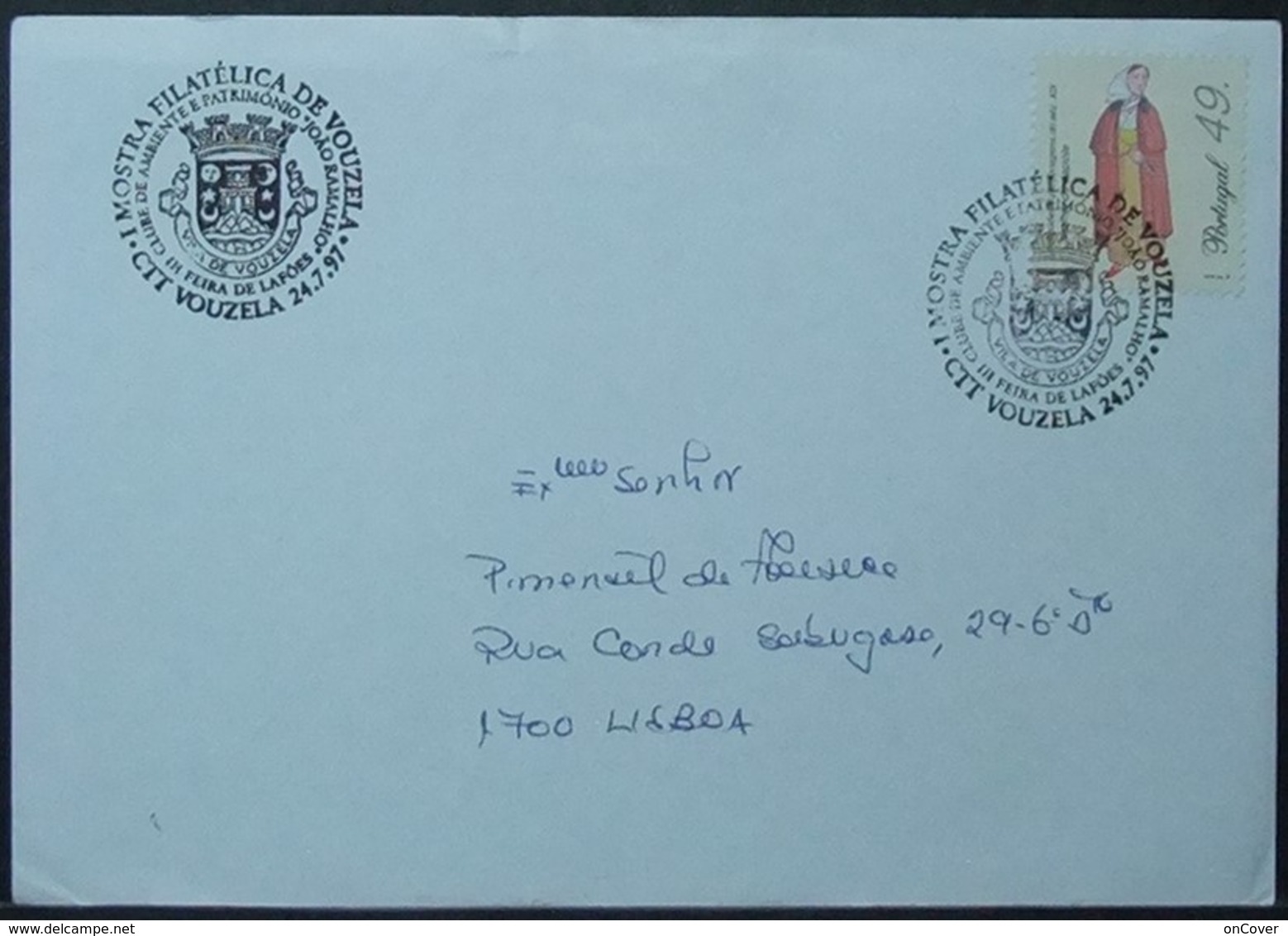 Portugal - Cover 1997 Coat Of Arms On Cancel Vouzela Lafões - Covers & Documents