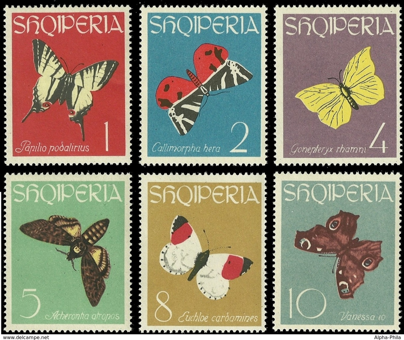 Albanien 1963 - Mi-Nr. 773-778 ** - MNH - Schmetterlinge / Butterflies - Albanien