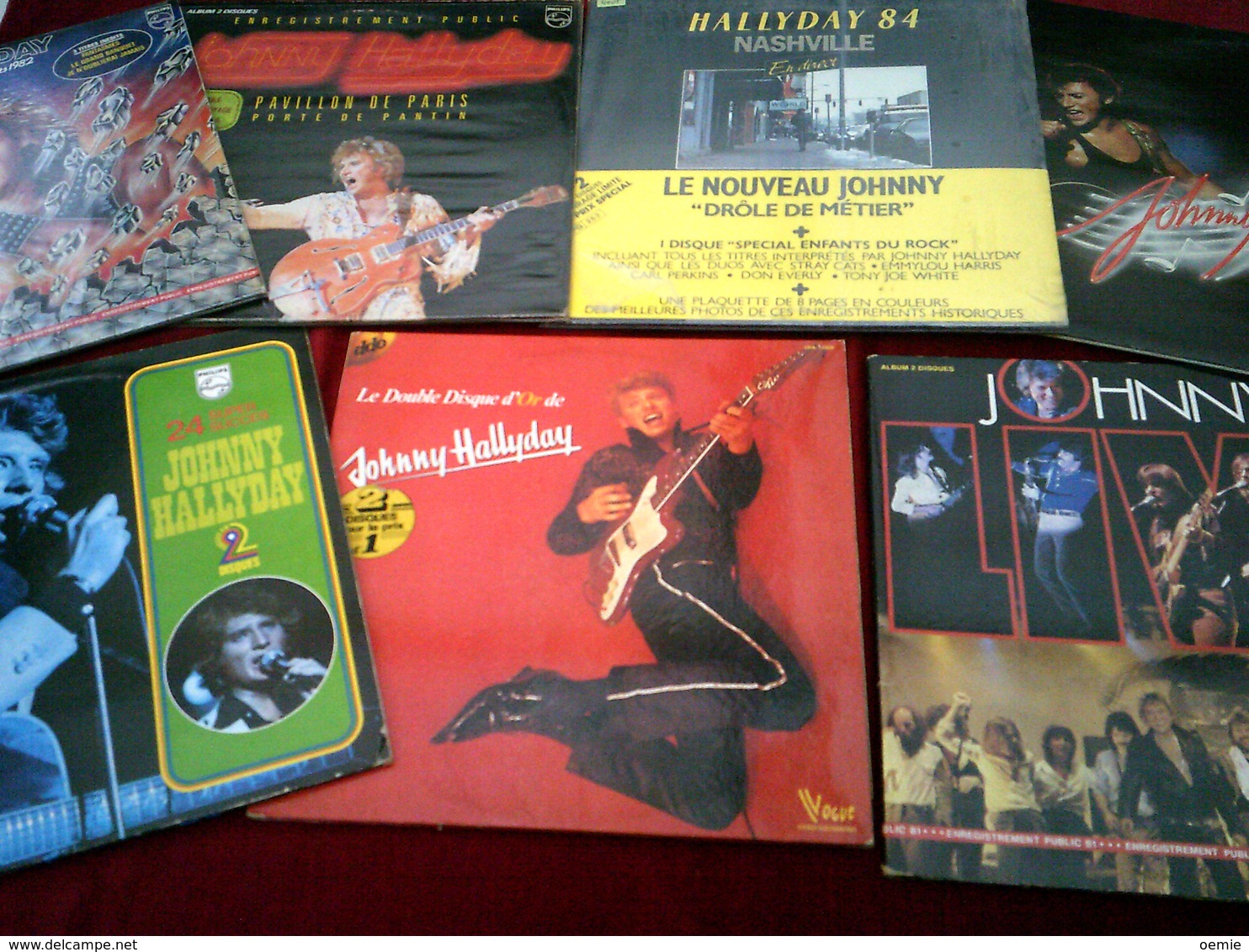 JOHNNY HALLYDAY   °° COLLECTION DE 14  /  DOUBLE  33   TOURS  DIFFERENTS - Collections Complètes