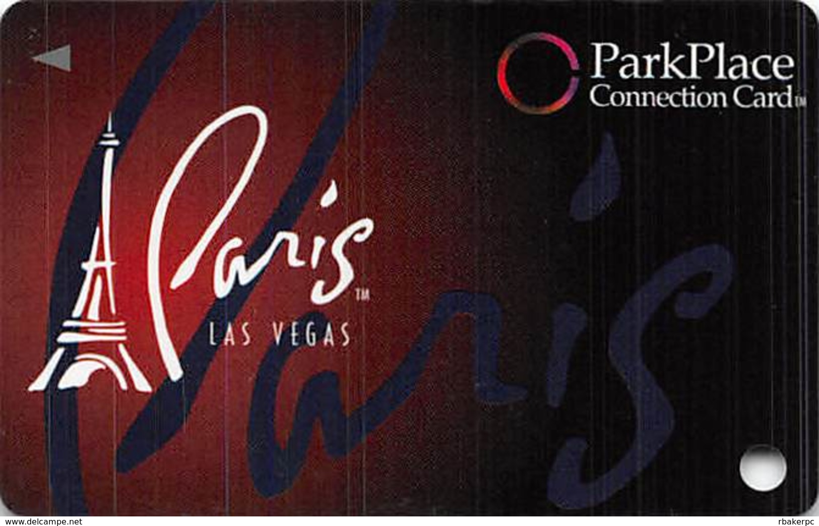 Paris Casino Las Vegas - BLANK Slot Card - Park Place Connection Card - Casino Cards