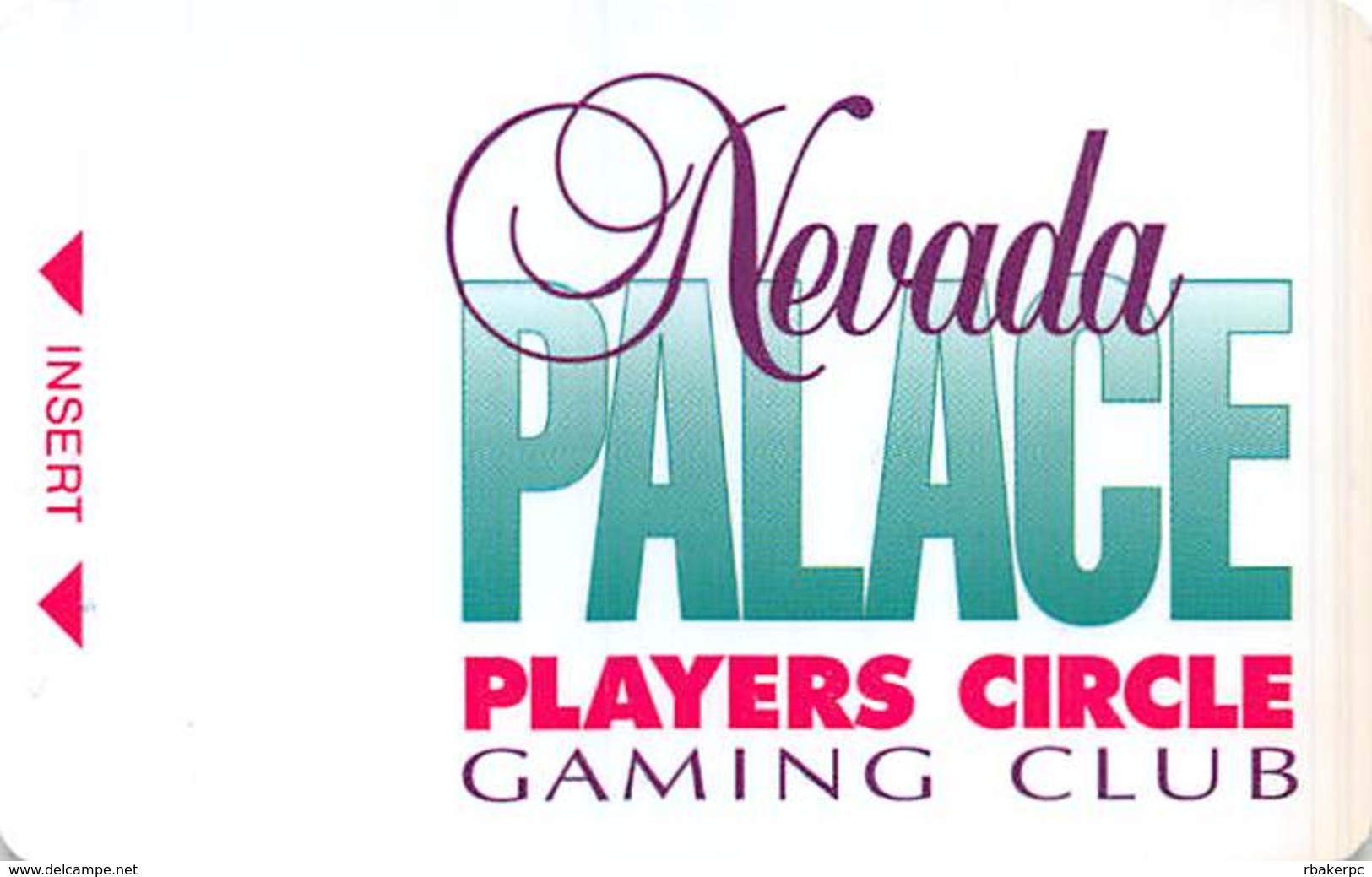 Nevada Palace Casino - Las Vegas NV - BLANK Players Circle Gaming Club Slot Card - Casino Cards