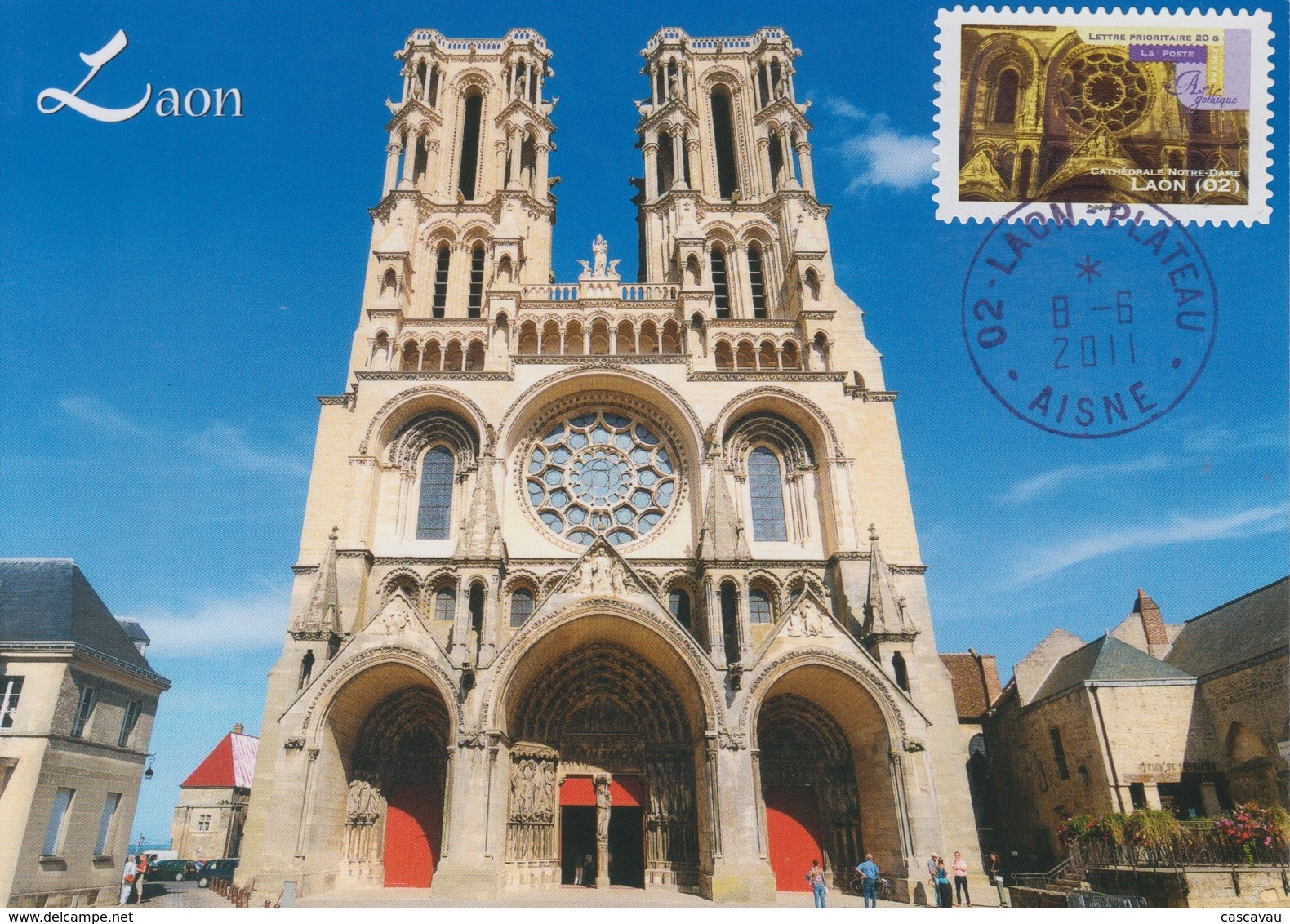 Carte  Maximum   FRANCE   Cathédrale  NOTRE DAME     LAON   2011 - 2010-2019