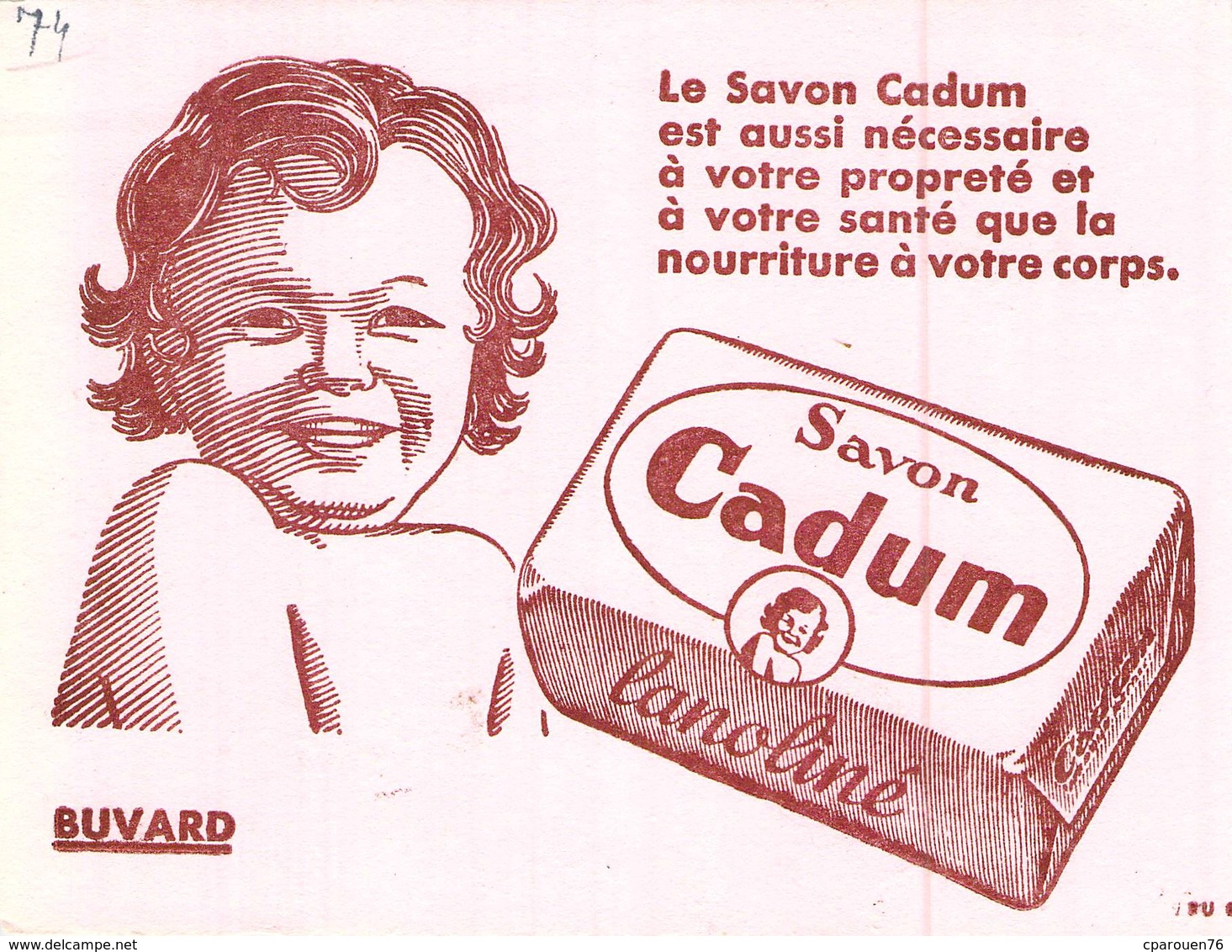 Ancien Buvard Collection  SAVON CADUM BEBE - Parfums & Beauté