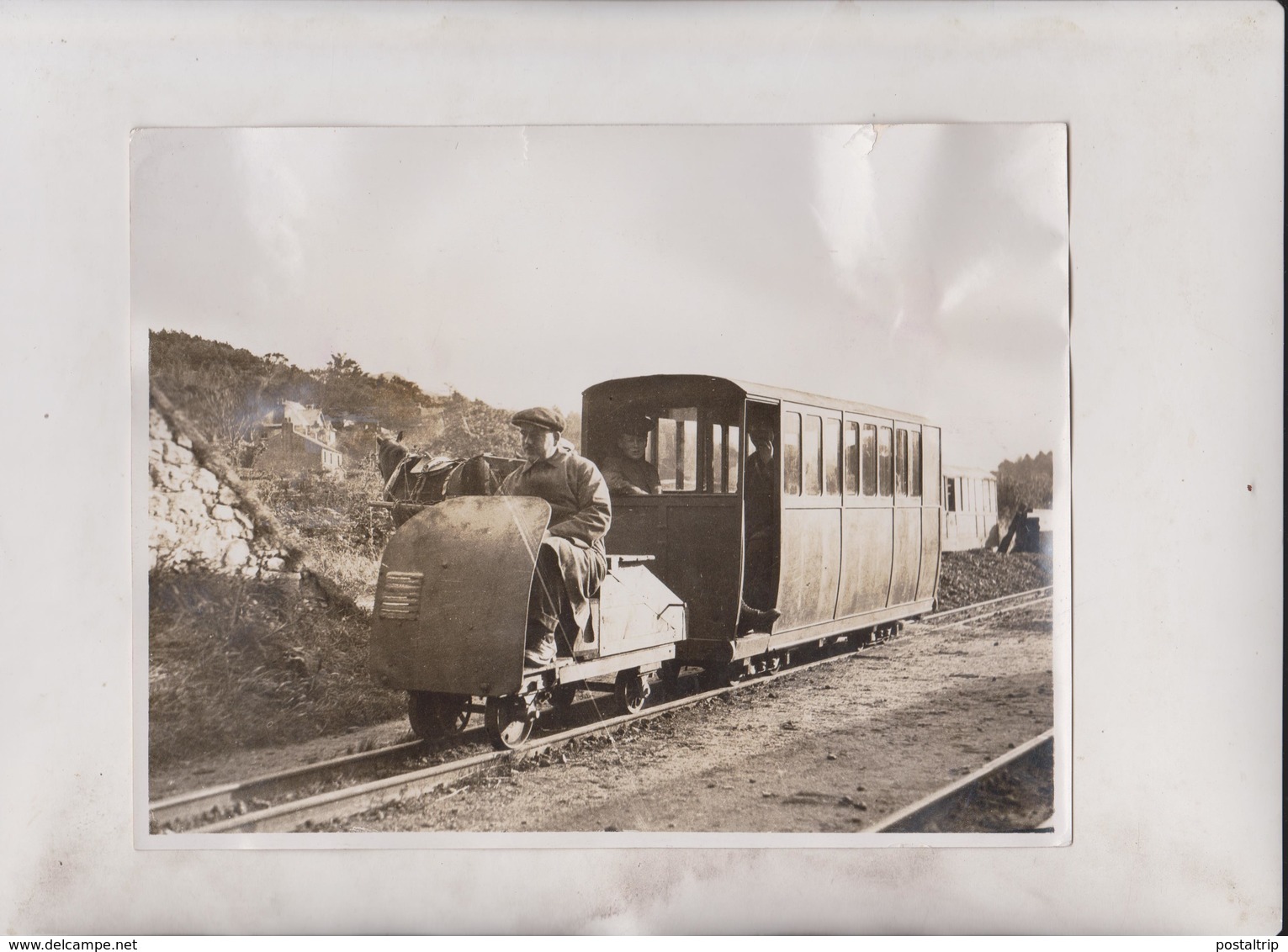 The World's Smallest Railway Flood Peril Gange Railway Eskdale Valley Cumberland   22*16CM Fonds Victor FORBIN 1864-1947 - Trains