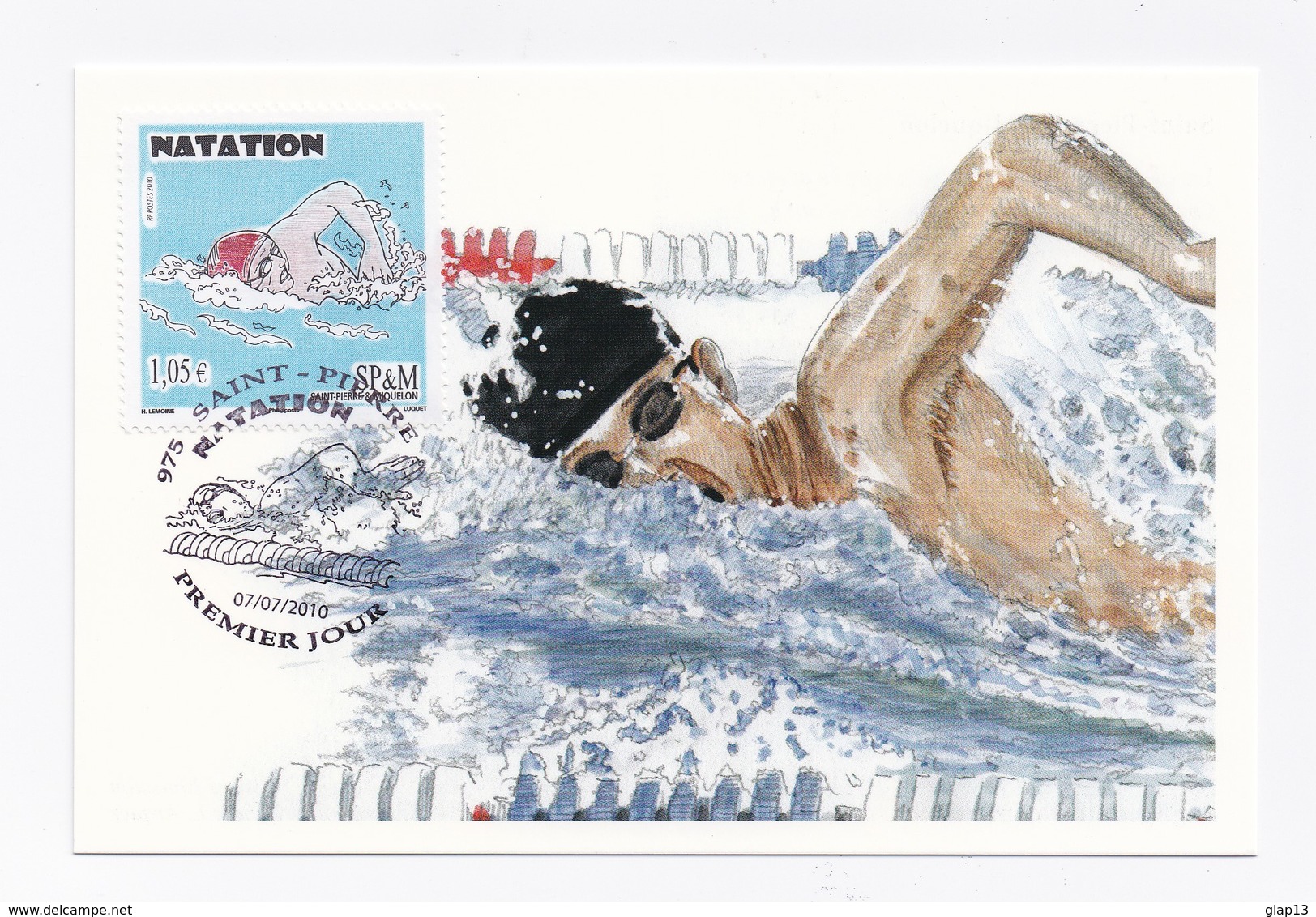 CM DE SPM DE 2010 - NATATION - Cartes-maximum