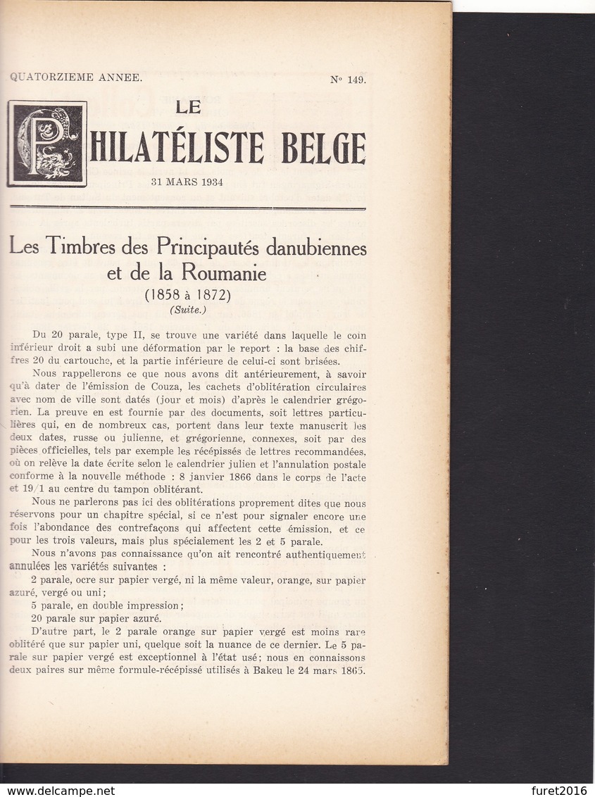 LE PHILATELISTE BELGE  N° 149  Mars 1934  82 Pages - Manuali