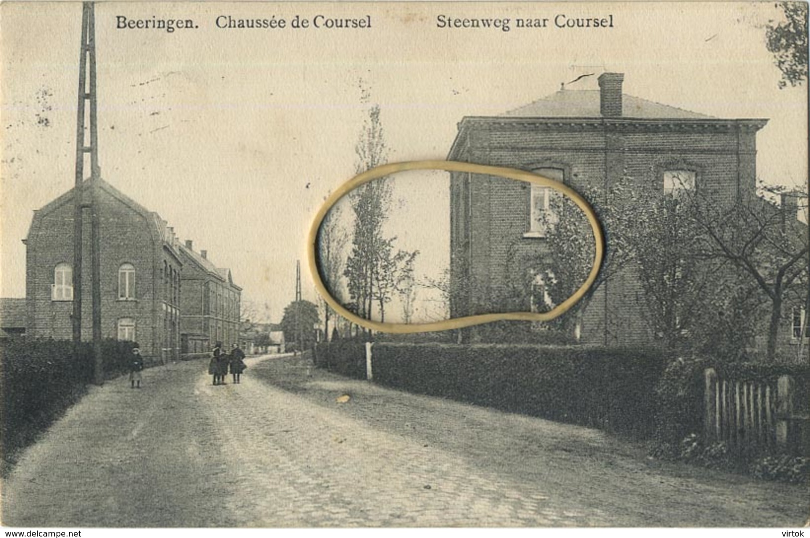 Beringen : Steenweg Naar Coursel  ( Geschreven 1911 Met Zegel ) - Beringen