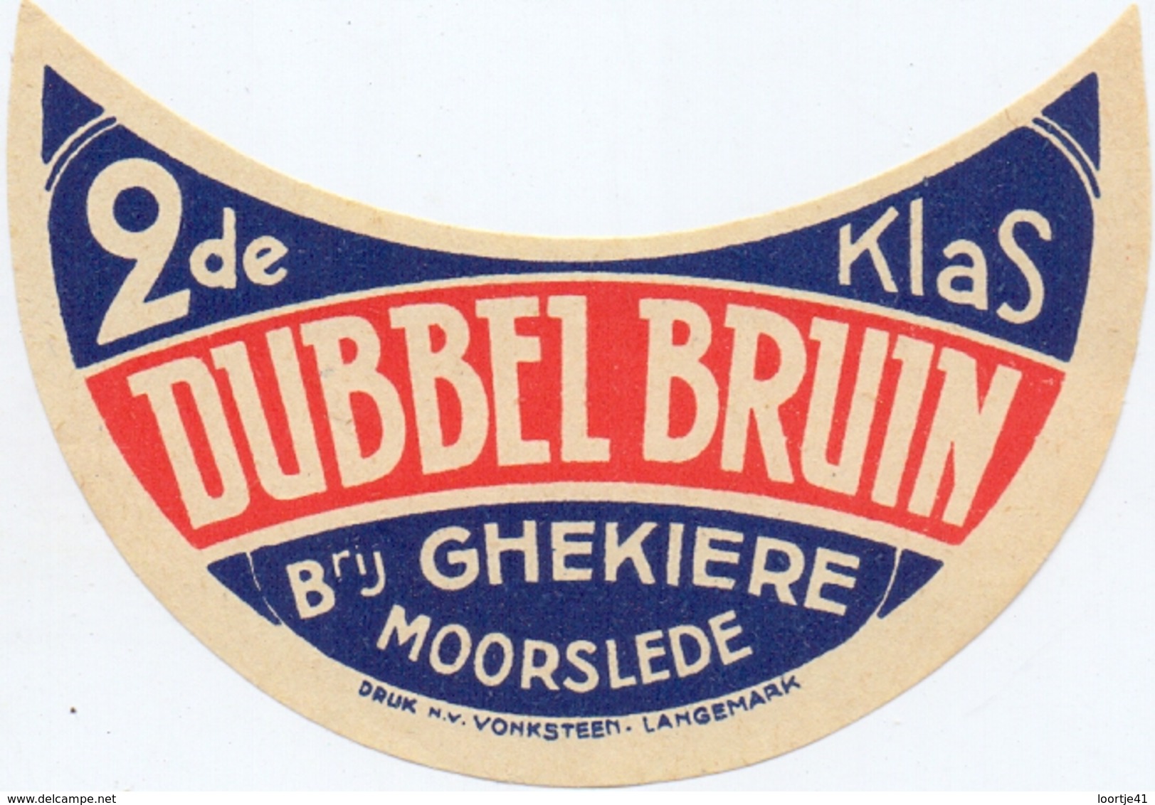 Etiket Etiquette - Bier - Bière - Dubbel Bruin - Brouwerij Brasserie Ghekiere - Moorslede - Bière