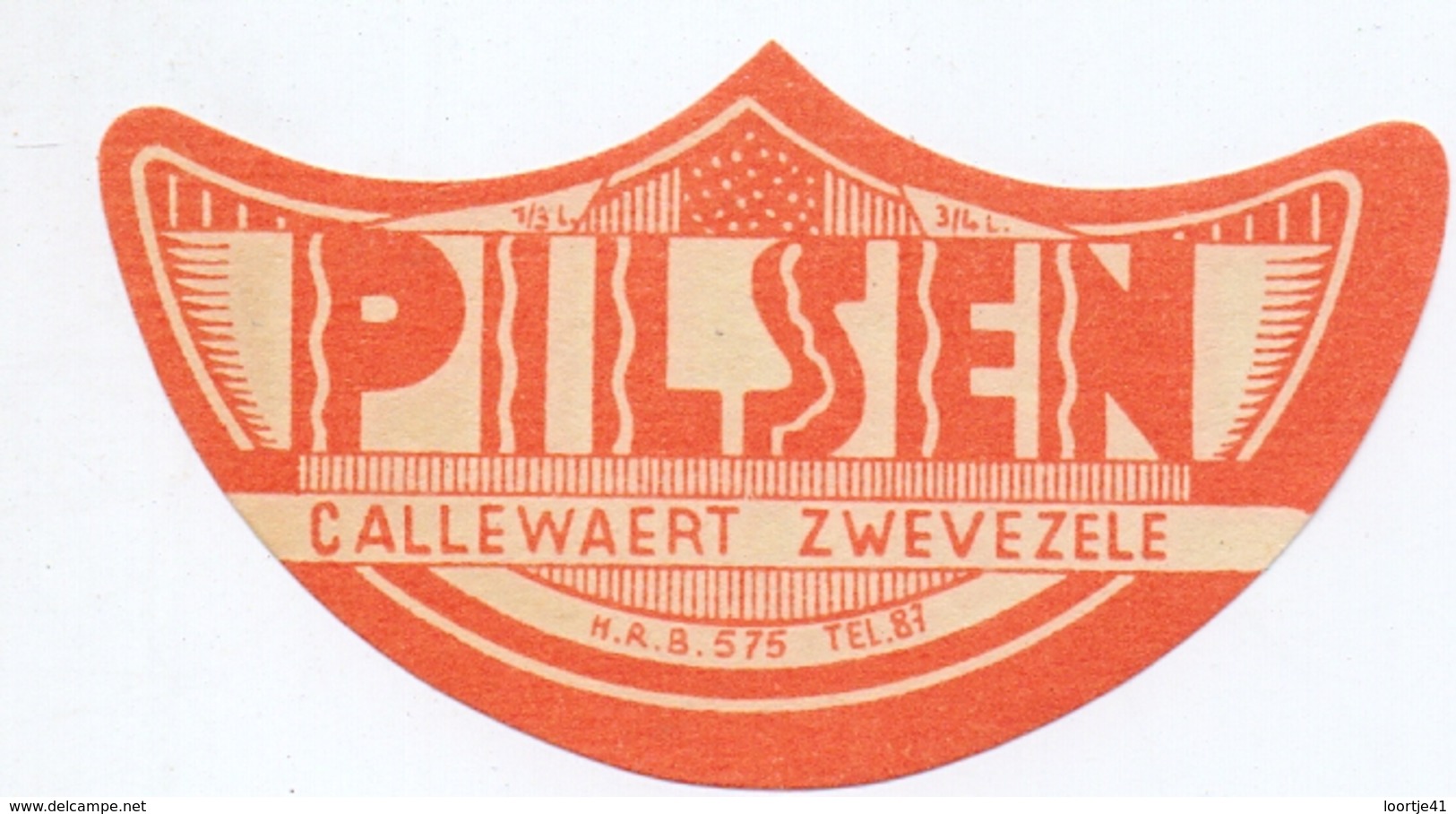 Etiket Etiquette - Bier - Bière - Pilsen - Brouwerij Brasserie Callewaert - Zwevezele - Bière