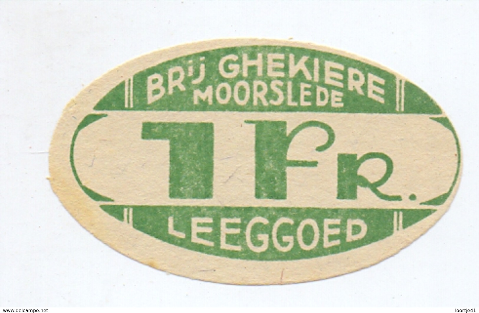 Etiket Etiquette - Bier - Bière - 1 Frank Leeggoed - Brouwerij Brasserie Ghekiere - Moorslede - Bière