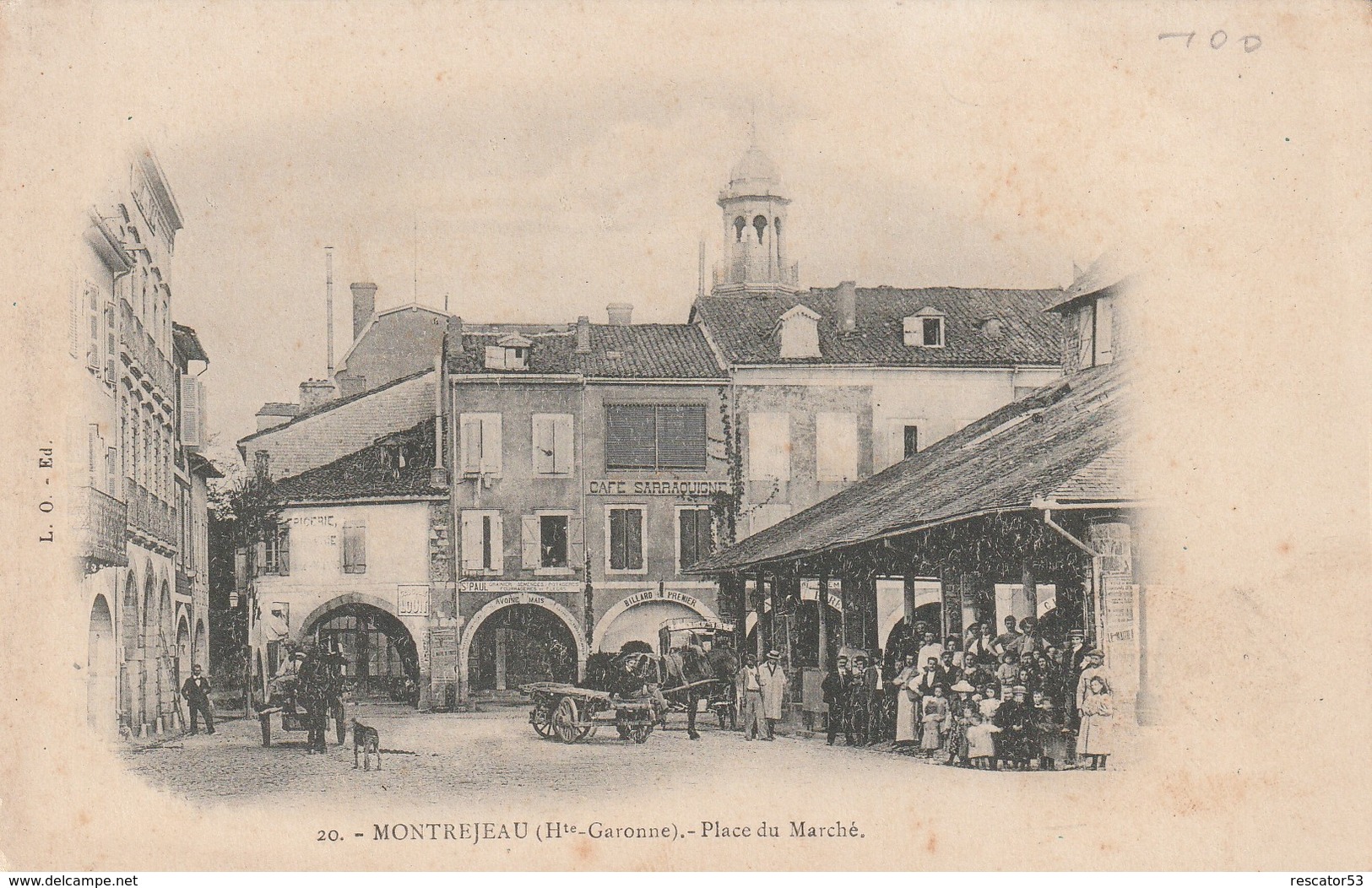 Rare Cpa Montréjeau Place Du Marché - Montréjeau