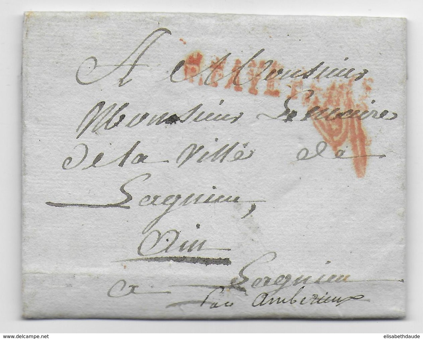 1806 - LETTRE PORT-PAYE De PARIS + VERIFICATION ROUGE - 1801-1848: Précurseurs XIX