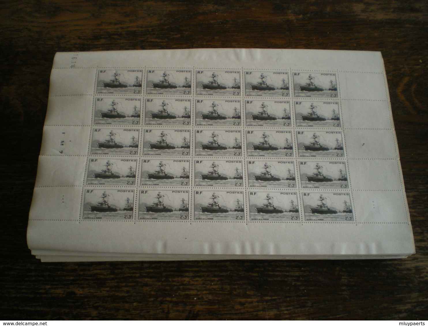 /!\ 1490 - 100 Feuilles TP 752 Non Oblitérés (Oeuvres De La Marine) 1946 - Fogli Completi