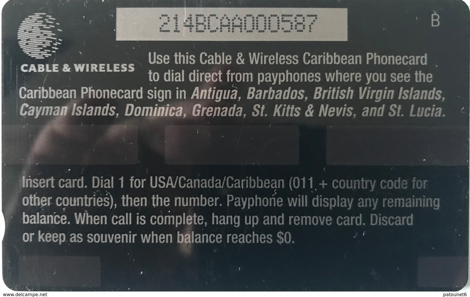 CARAÏBES  -  Phonecard  -  Cable § Wireless - Lezard  -  $10 - Other - America