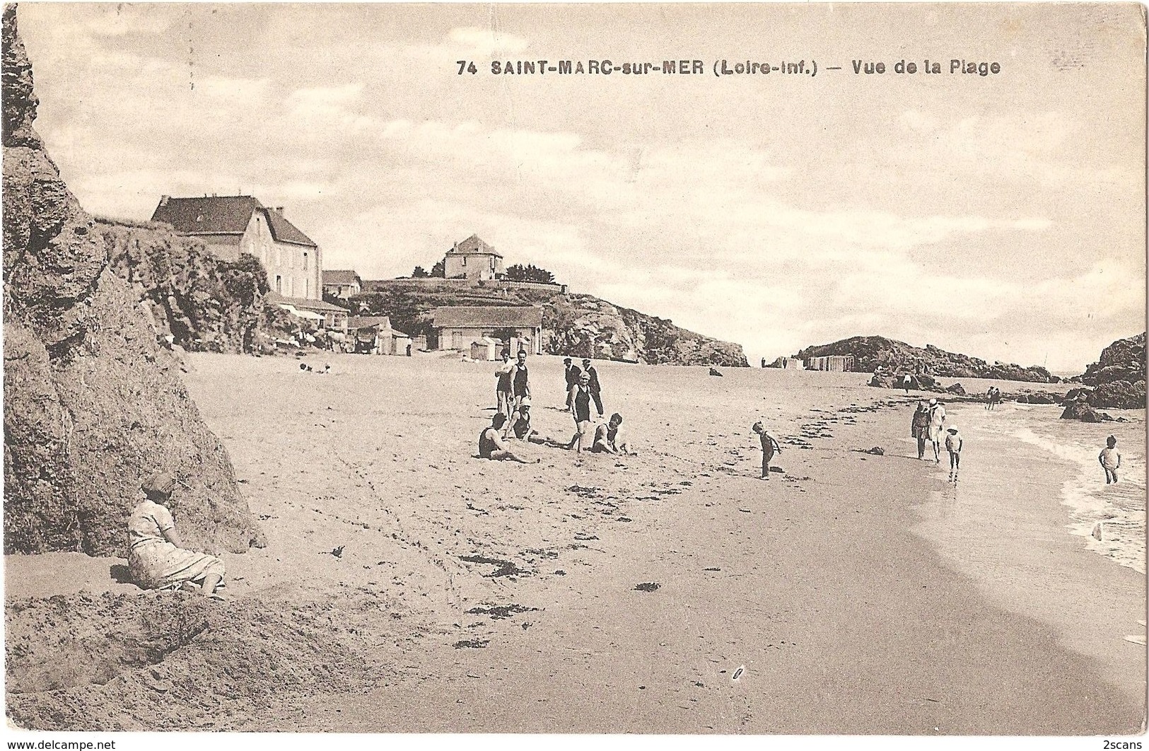 Dépt 44 - SAINT-NAZAIRE - Saint-Marc-sur-Mer - Vue De La Plage - (F. Chapeau, éditeur, N° 74) - Saint Nazaire