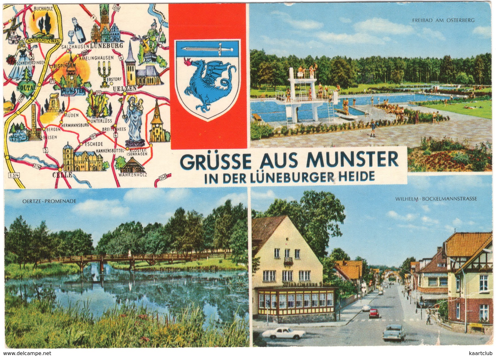 Münster (Lüneburger Heide) - Wilhelm Bockelmannstrasse, Freibad Am Osterberg, Oertze-Promenade - Munster