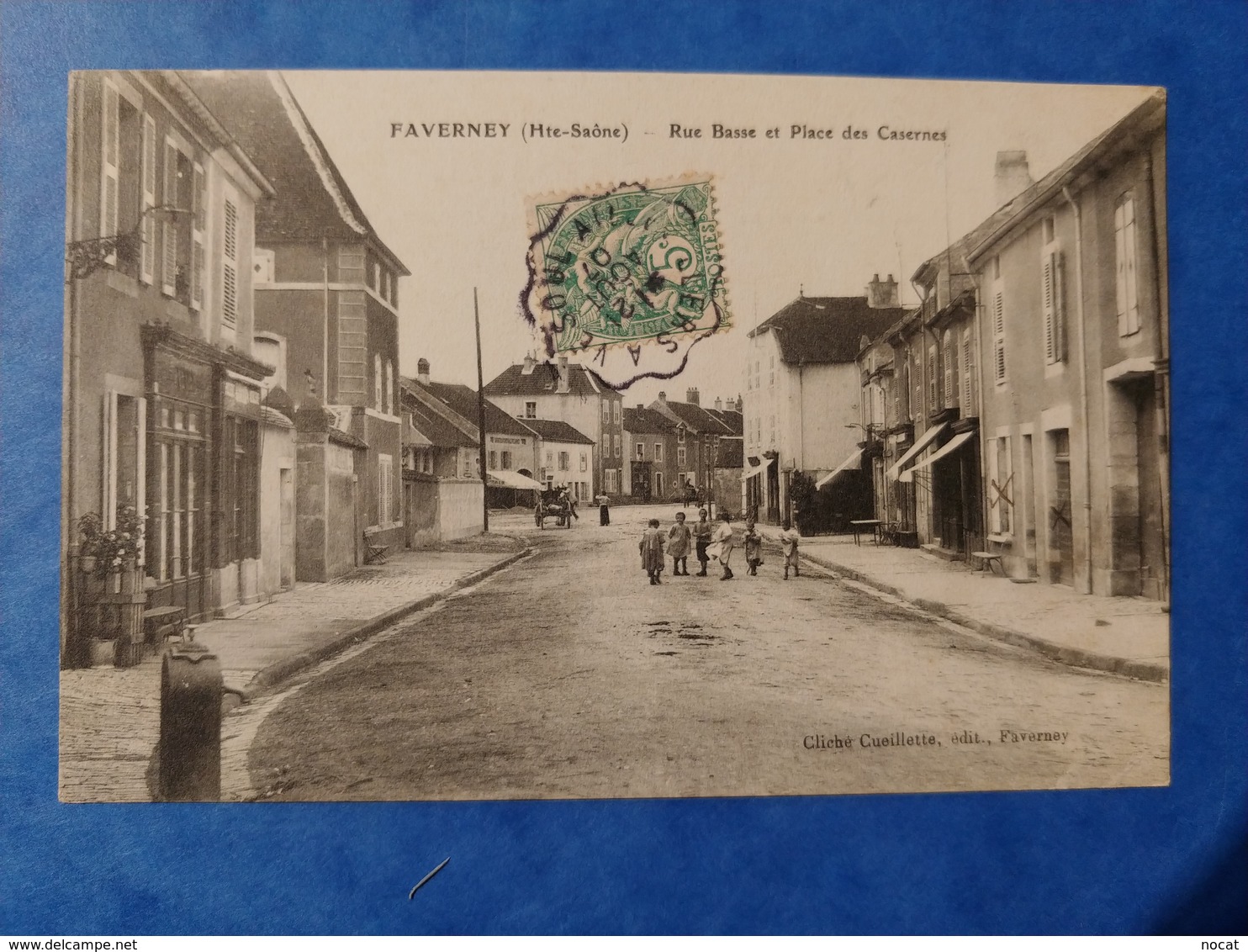 Faverney Rue Basse Et Place Des Casernes Cachet Courrier Convoyeur  Haute Saône Franche Comté - Autres & Non Classés