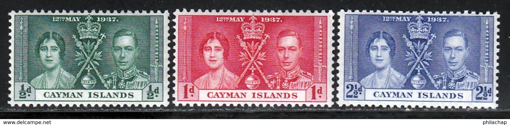 Caimans 1937 Yvert 101 / 103 ** TB - Iles Caïmans