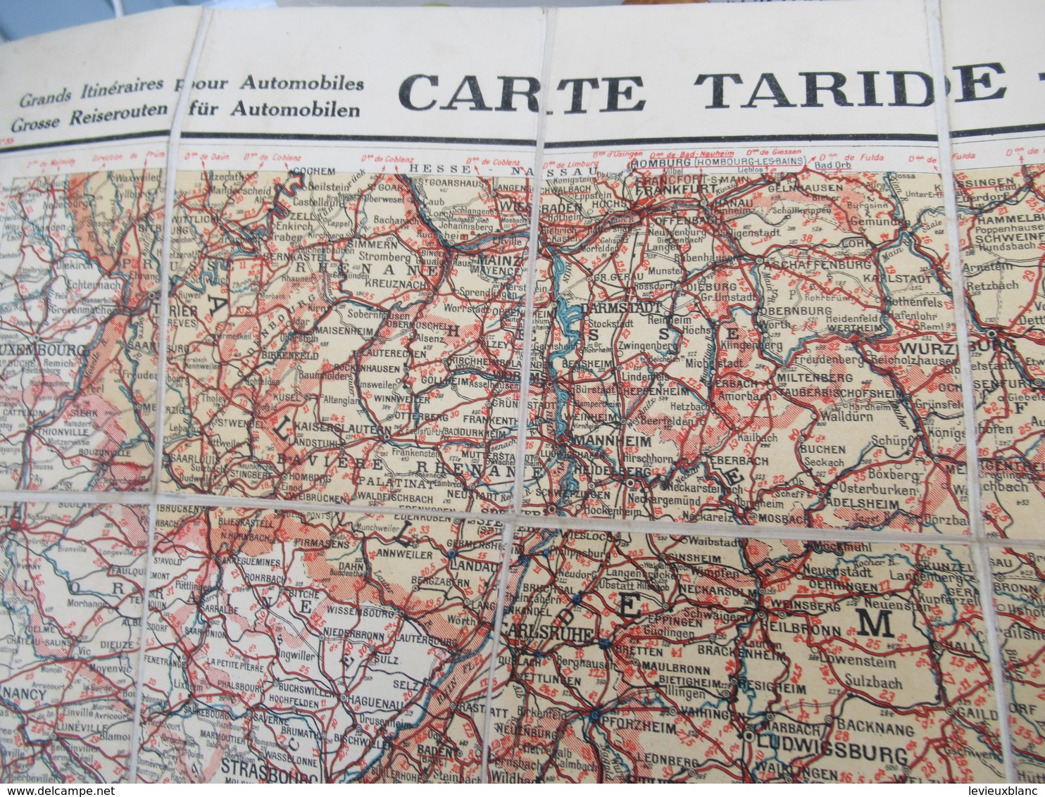 Carte Routiére Entoilée/TARIDE/Grand Itinéraires Pour Automobiles/N° 35/Allemagne Du Sud Et Autriche/Vers 1910?   PGC402 - Cartes Routières