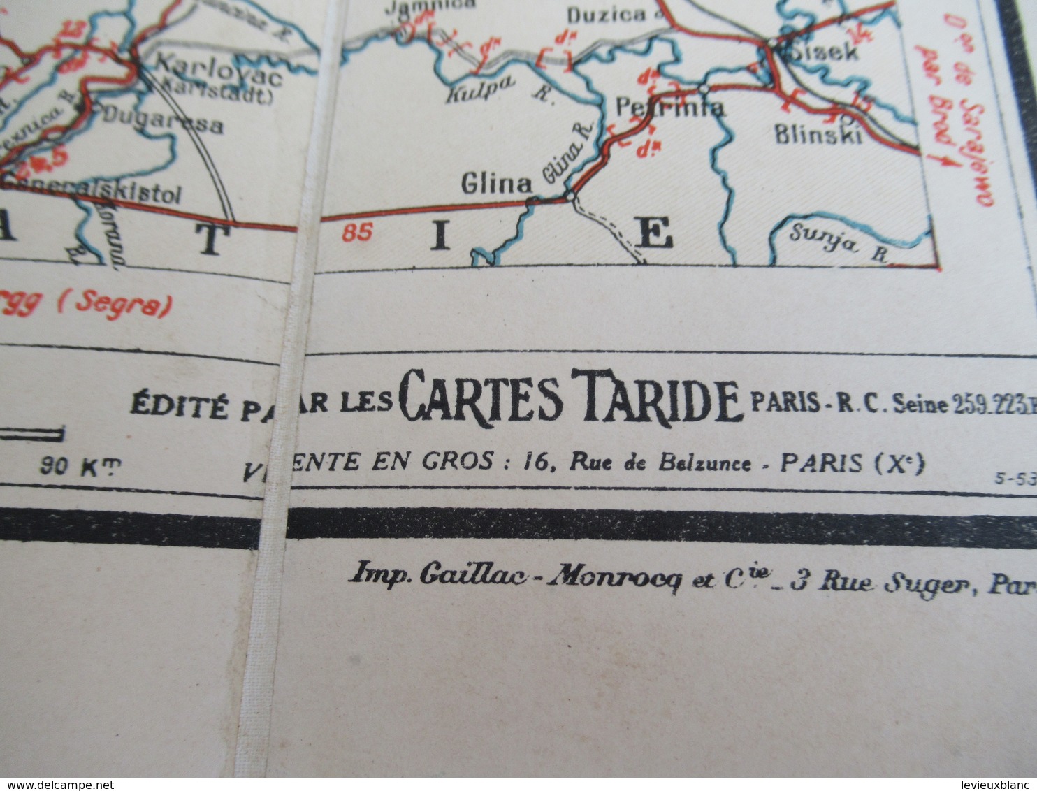 Carte Routiére Entoilée/TARIDE/Grand Itinéraires Pour Automobiles/N° 35/Allemagne Du Sud Et Autriche/Vers 1910?   PGC402 - Wegenkaarten