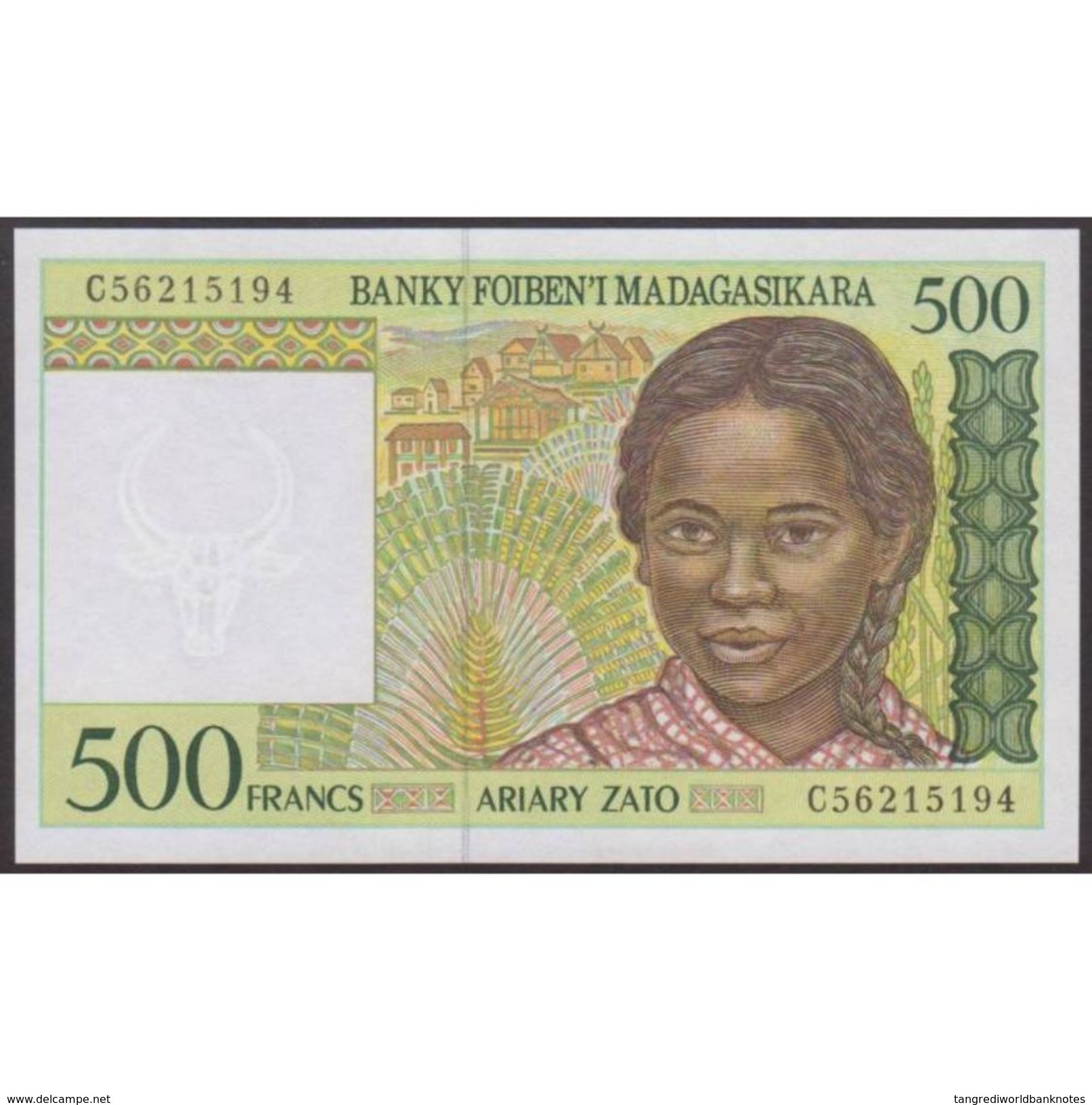 TWN - MADAGASCAR 75b - 500 Francs 1994 Prefix C UNC - Madagascar