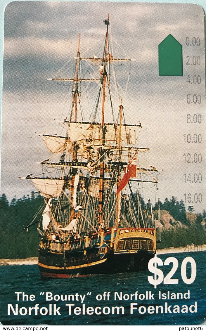 ILE NORFOLK  -  Phonecard  -  " Tamura " -  The " Bounty "  -  $20 - Norfolk Island