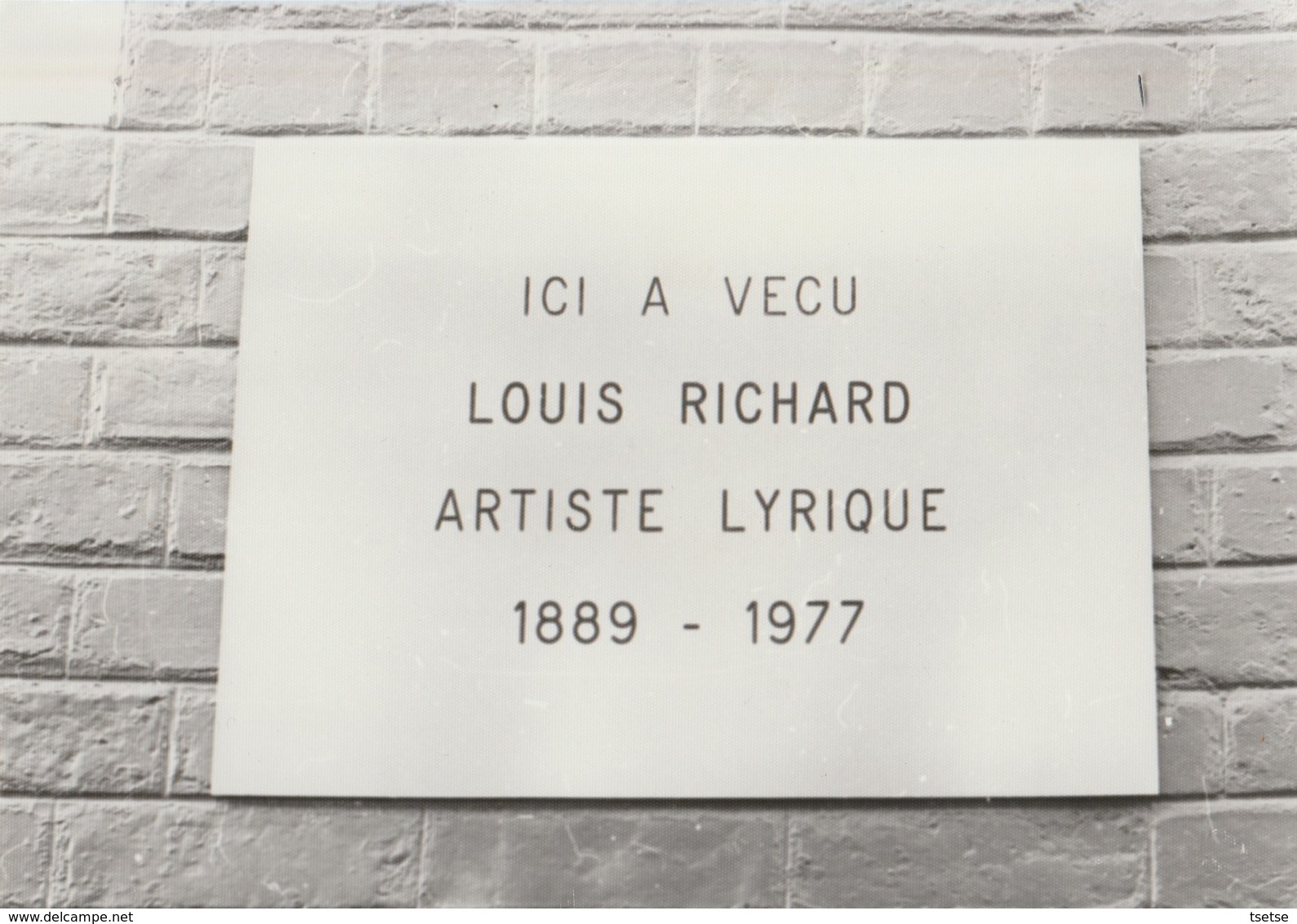 Boussu  - Plaque Commémorative Pour Louis Richard , Rue Du Centenaire ... Photo Années 80 - Boussu
