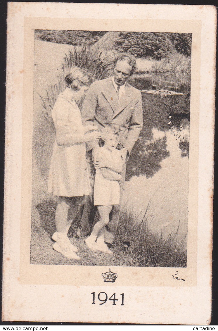 Calendrier 1941 - Petit Format - Léopold III Et Ses Enfants - Petit Format : 1941-60