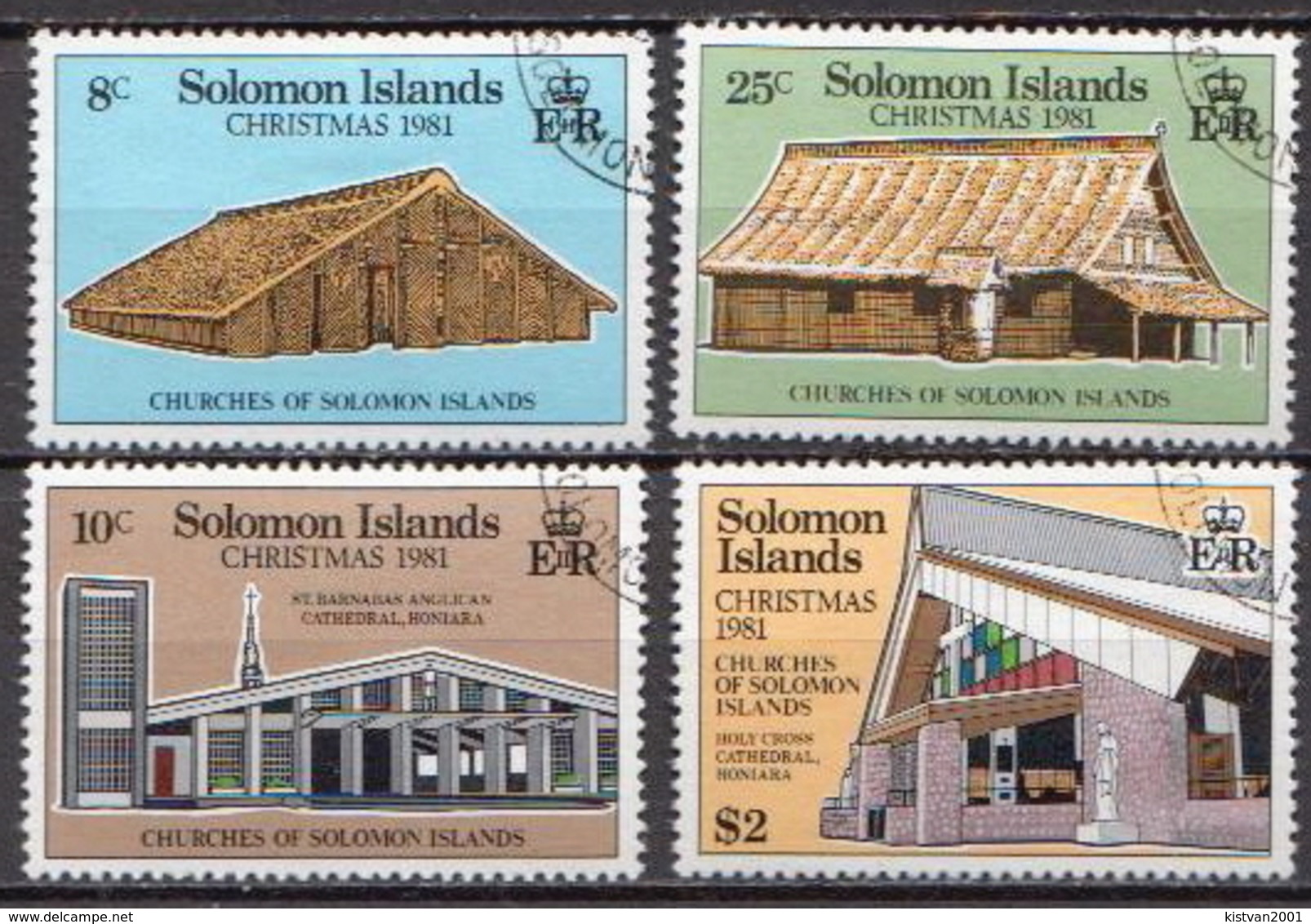 British Solomon Islands Used Set - Churches & Cathedrals