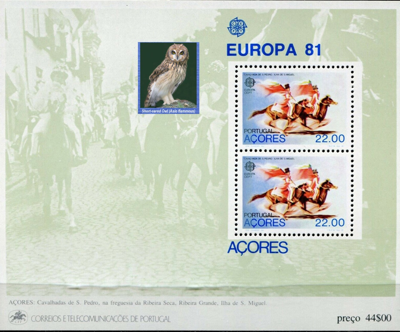 PORTUGAL ACORES  -   OWLS VERY INTERESTING  -1 Sheet MNH - Hiboux & Chouettes