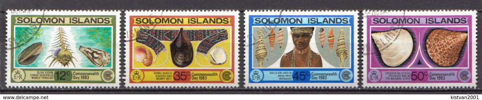 British Solomon Islands Used Set And 5 More Items - Coneshells