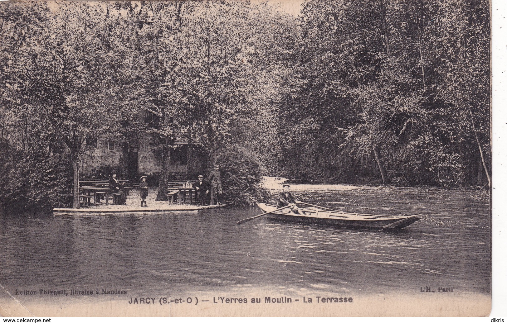 91-JARCY-L'YERRES AU MOULIN- LA TERRASSE-BARQUES - ANIMEE - Other & Unclassified