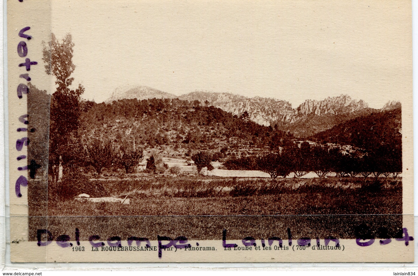 -1962 LA ROQUEBRUSSANNE - ( Var ) - Panorama, La Loube Et Les Orris, Non écrite, Cliché Peu Courant,  TTBE, Voir Scans. - La Roquebrussanne