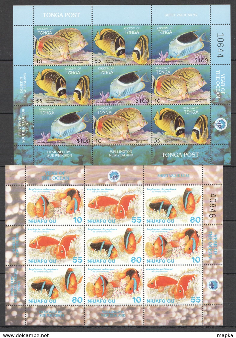 X183 NIUAFO'OU TONGA MARINE LIFE FISHES YEAR OF THE OCEAN !!! MICHEL 22 EURO !!! 2KB MNH - Vita Acquatica