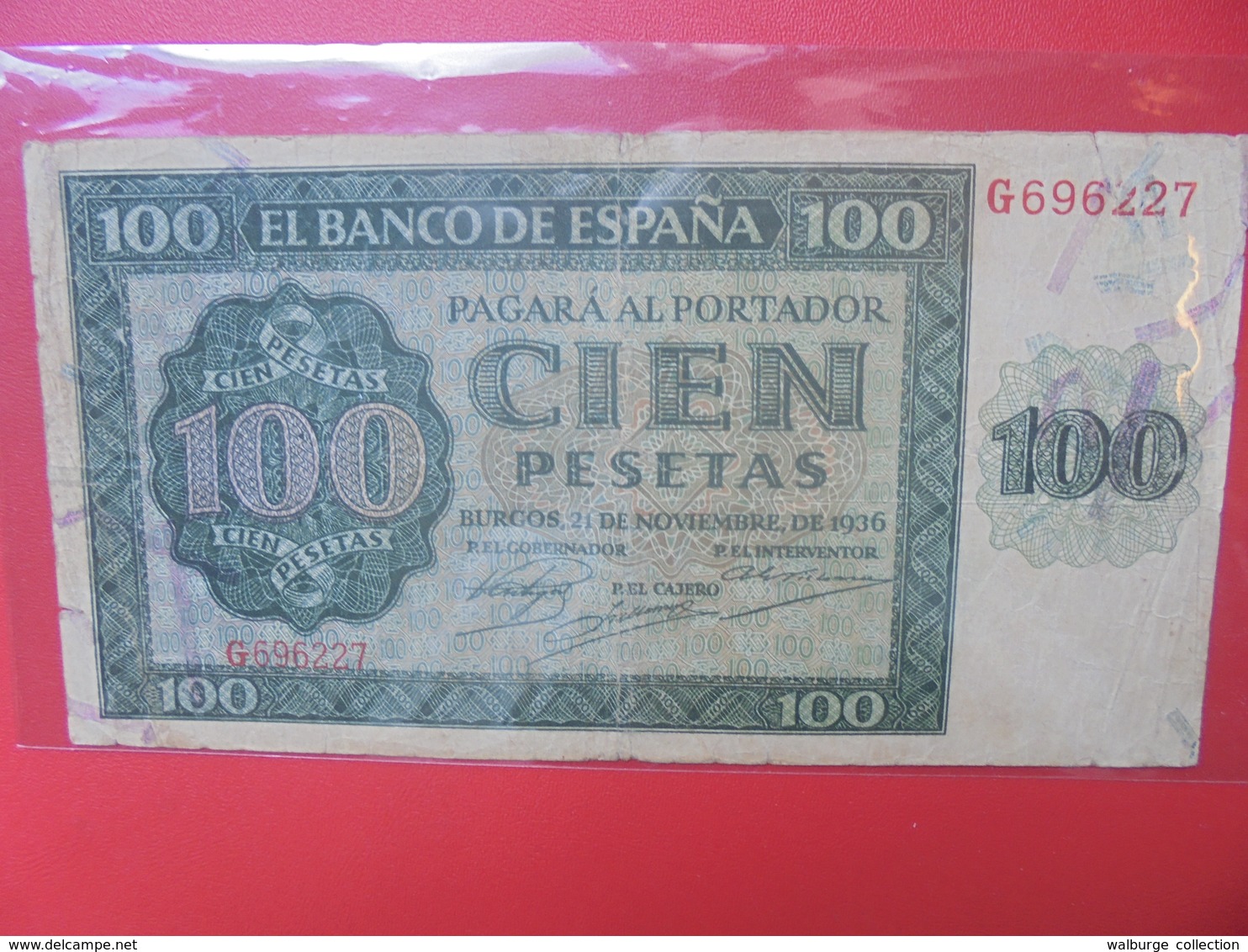 ESPAGNE 100 PESETAS 1936 ASSEZ RARE CIRCULER - 100 Pesetas
