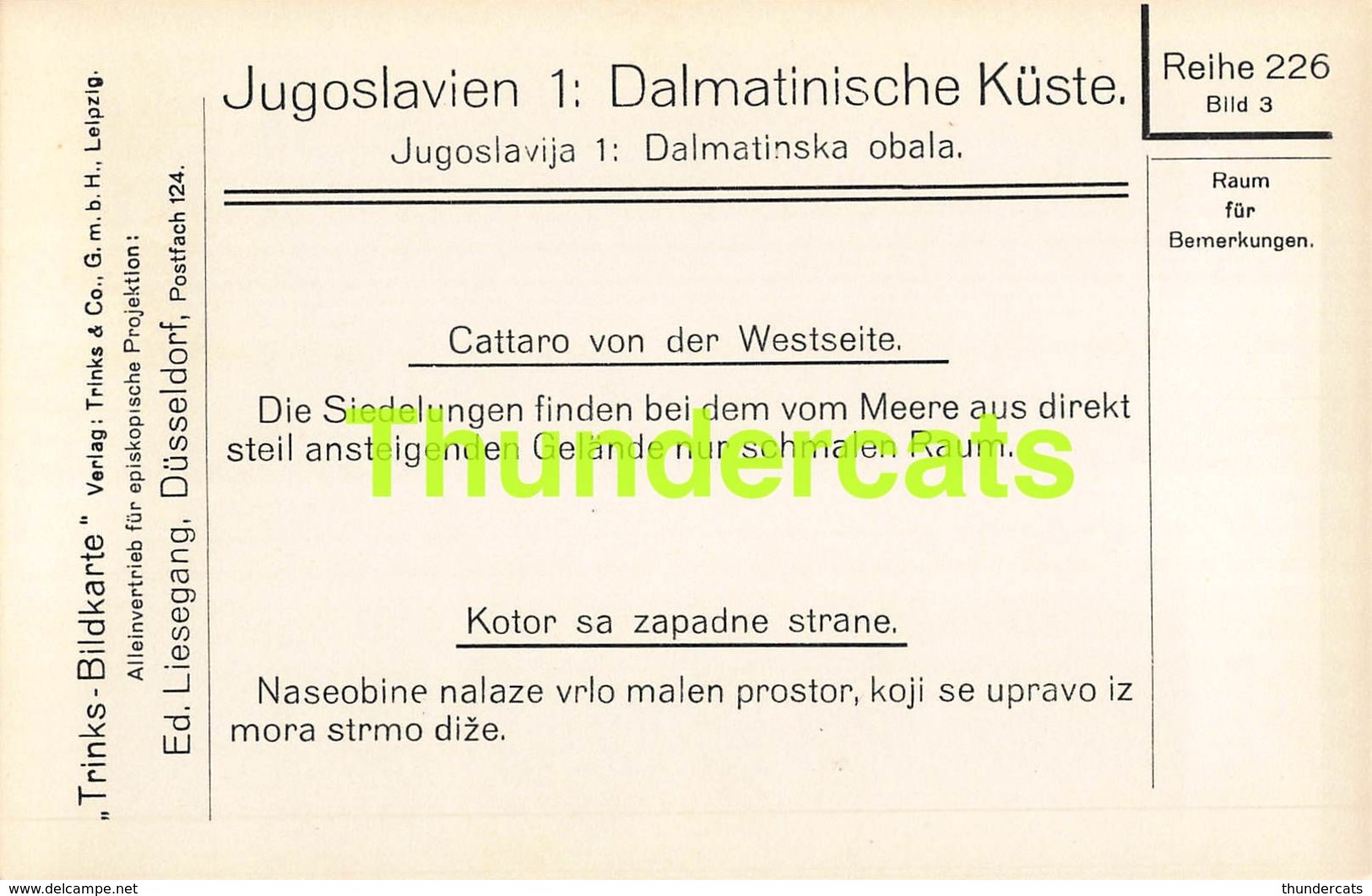 CPA CARTE DE PHOTO YUGOSLAVIA JUGOSLAVIE JUGOSLAVIA KOTOR SA ZAPADNE STRANE - Schweden