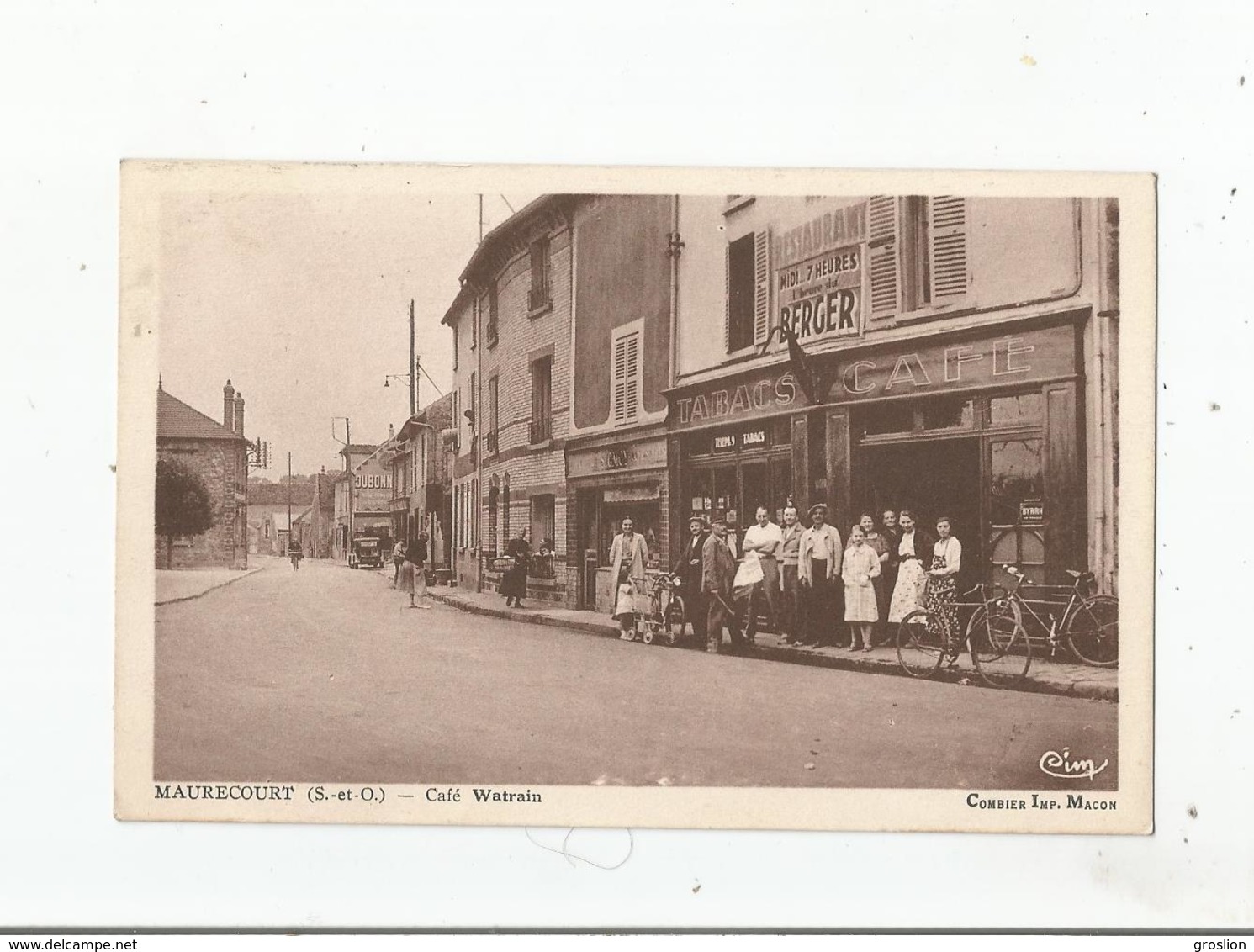 MAURECOURT (S ETO) CAFE RESTAURANT TABAC WATRAIN (BELLE ANIMATION) 1946 - Maurecourt