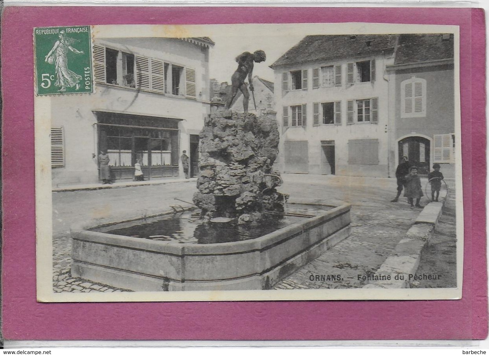 25.- ORNANS .- Fontaine Du Pêcheur ( Carte Photo) - Otros & Sin Clasificación