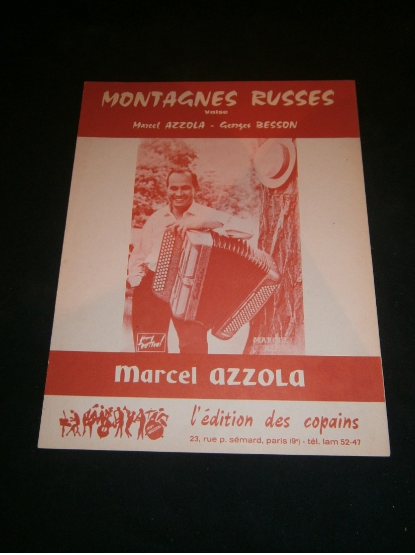 Partition  Chanson Marcel Azzola Montagnes Russes - Sonstige & Ohne Zuordnung