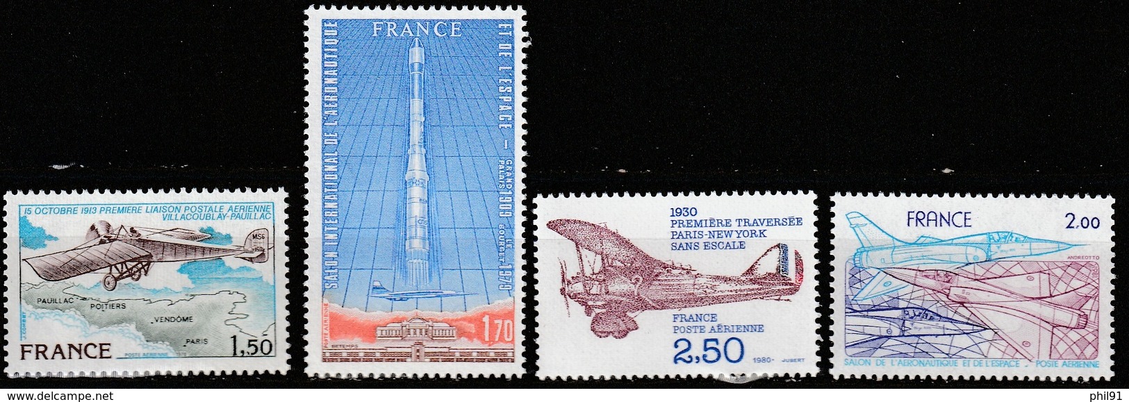 FRANCE   Poste Aérienne    N° Y&T  PA51 à PA54  ** - 1960-.... Mint/hinged