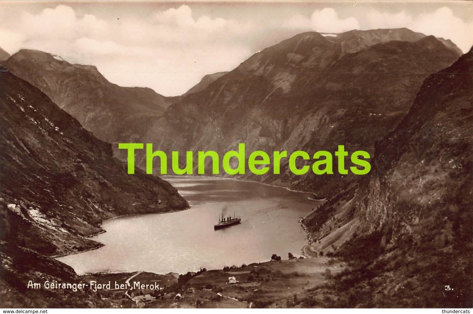 CPA CARTE DE PHOTO NORGE NORWAY GEIRANGERFJORDEN VED MEROK - Norvège