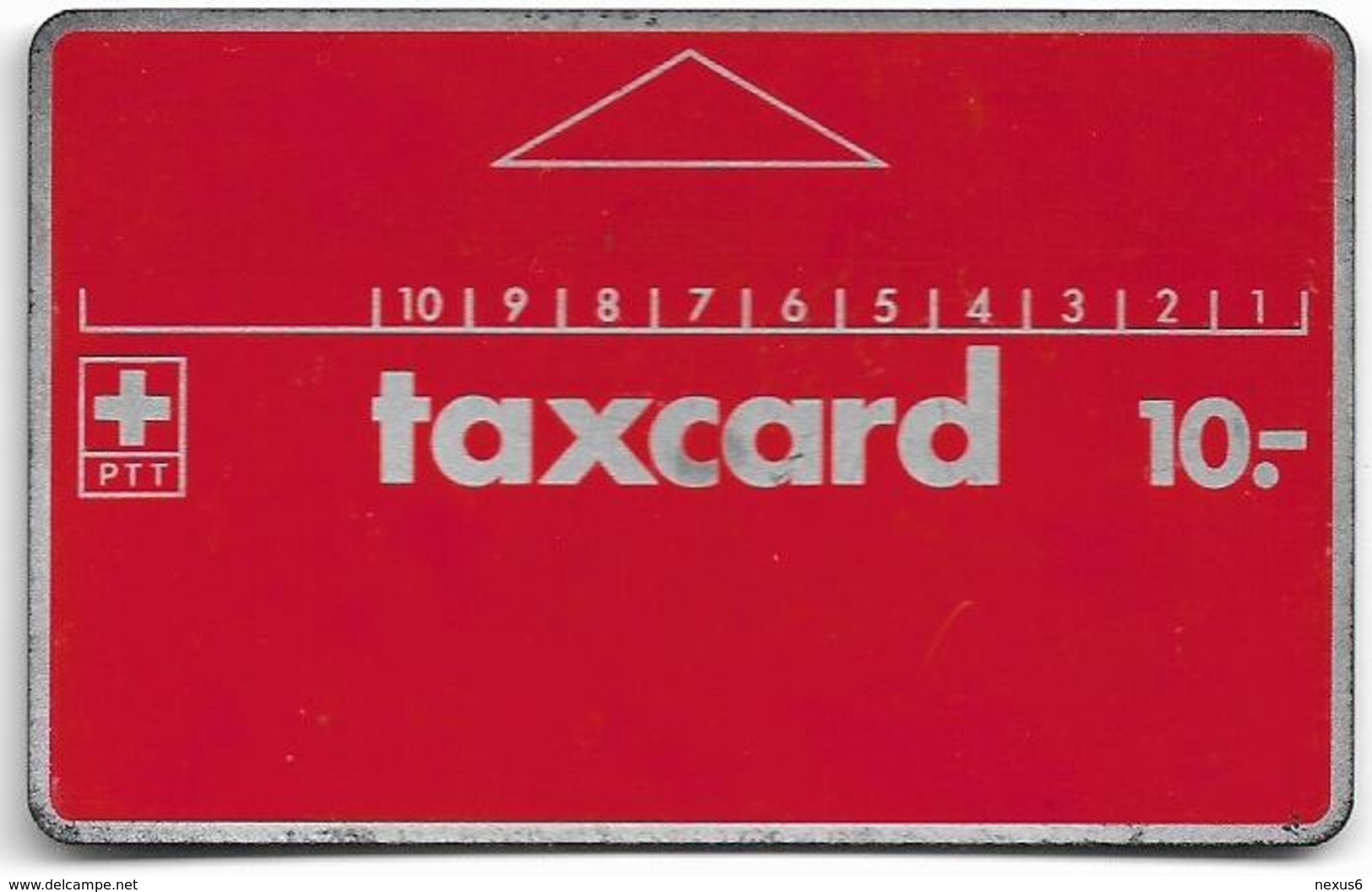 Switzerland - Swisscom (L&G) - (PTT Serie 01) - Red FullFace Old PTT Logo (Atelier Barbara) - C0 110596 - 10Fr, Used - Schweiz