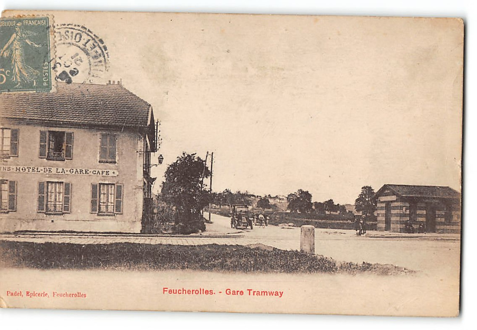 CPA 78 Feucherolles La Gare  Des Tramways - Autres & Non Classés