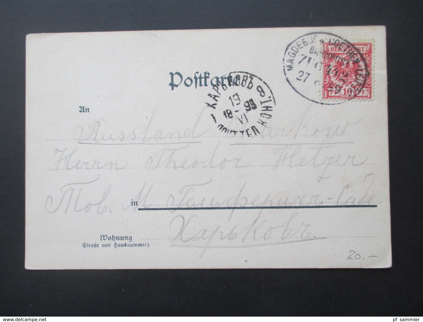 DR 1899 Gruss Aus Berchtesgaden Nenke & Ostermeier Bahnpost Stp. Magdeburg - Coethen - Leipzig Nach Russland Mit Ak Stp - Lettres & Documents