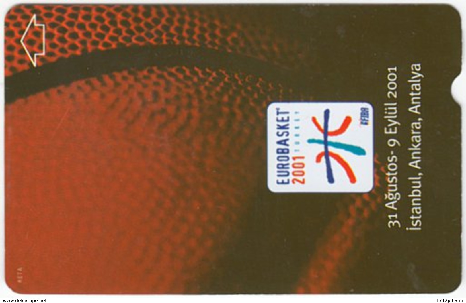 TURKEY B-374 Magnetic Telekom - Sport, Basketball - Used - Türkei