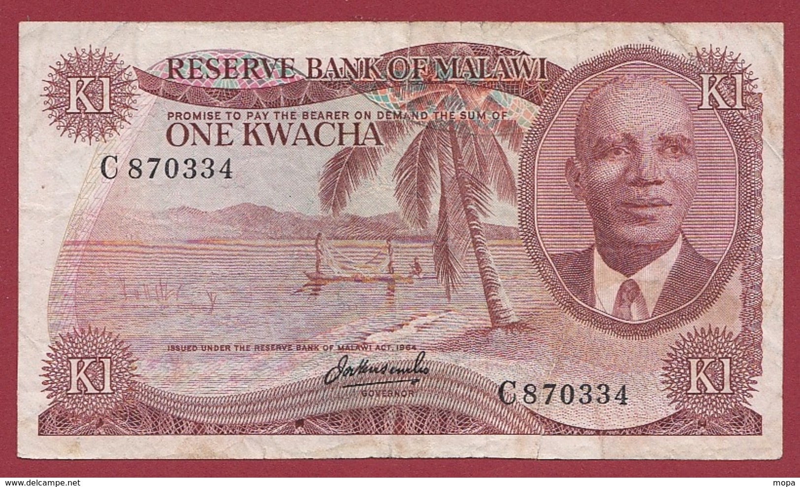 Malawi 1 Kwacha 1973 Dans L 'état  (ND----KM:10a)--- TRES RARE---TRES FORTE COTE EN UNC - Malawi