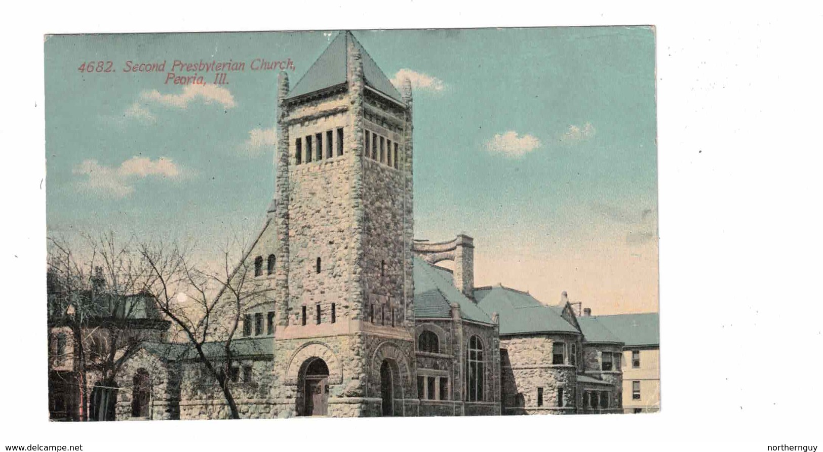 PEORIA, Illinois, USA, Second Baptist Church, Pre-1920 Postcard - Peoria