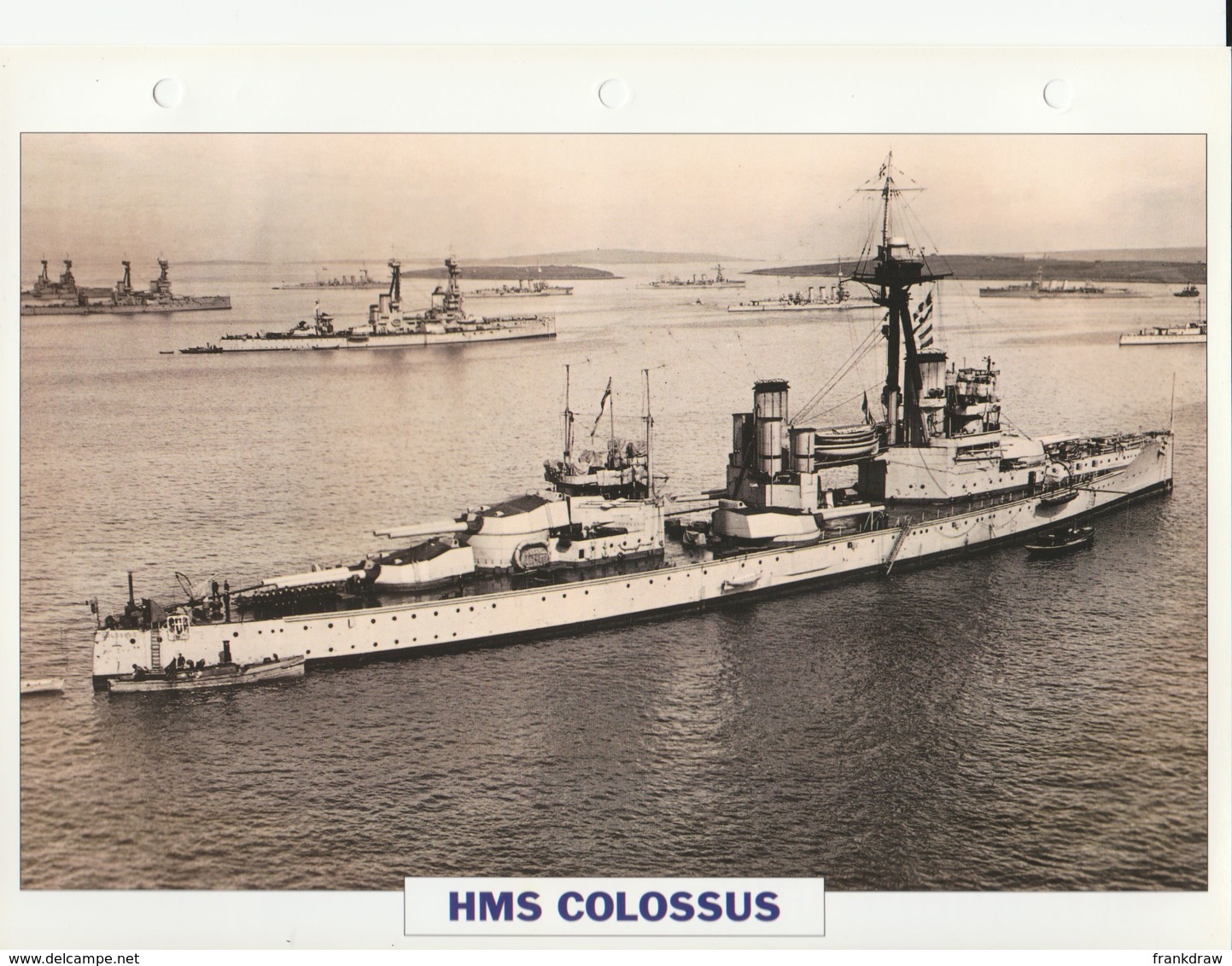 Picture Suitable For Framing - HMS  - Colossus - Battleship - See Description Very Good - Unclassified