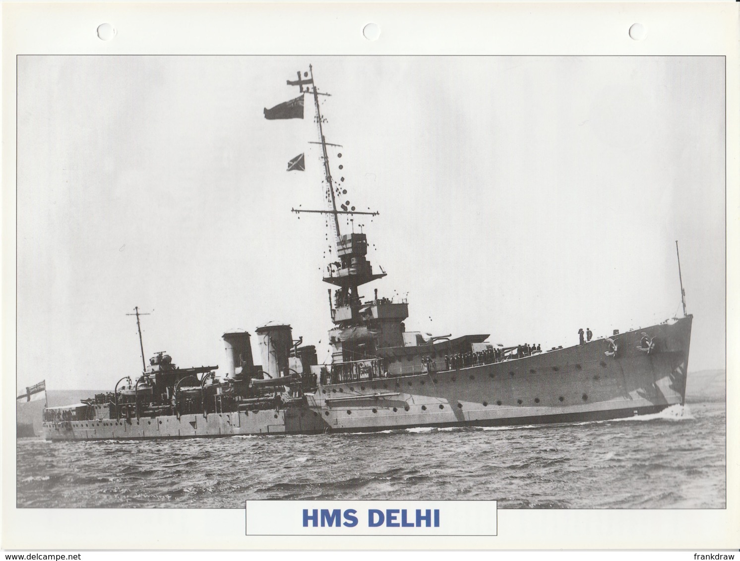 Picture Suitable For Framing - HMS  - Delhi - Danae Class Large Light Cruiser, See Description - Very Good - Unclassified